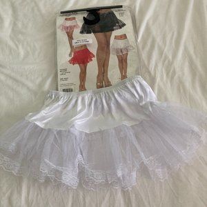 Charades white lace petticoat - adult one size